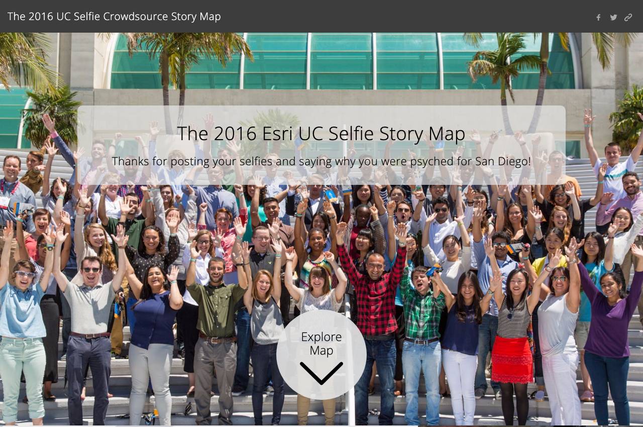 The 2016 Esri UC Selfie Story Map